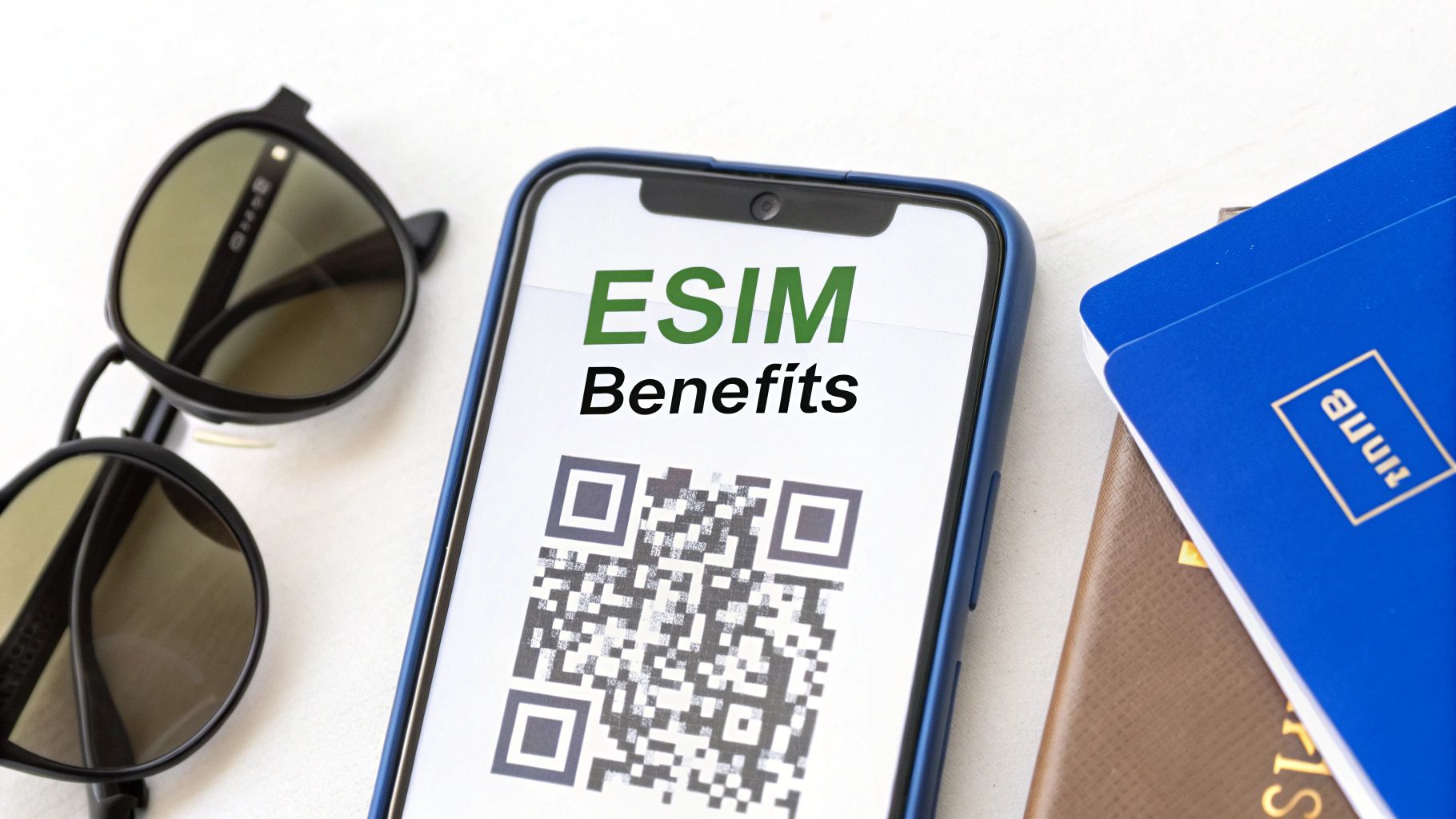 A person activating an an eSIM on their smartphone for a European trip