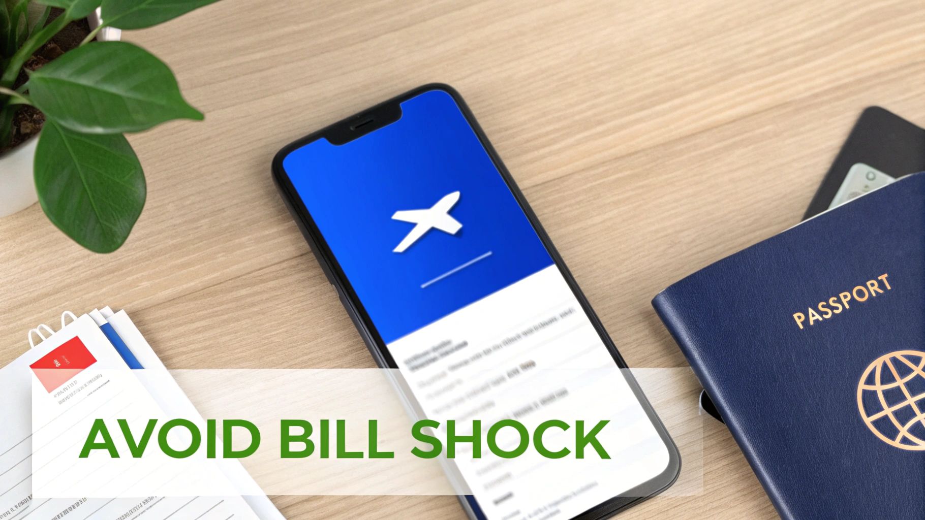 Woman looking at her phone with a concerned expression, worried about a high bill.