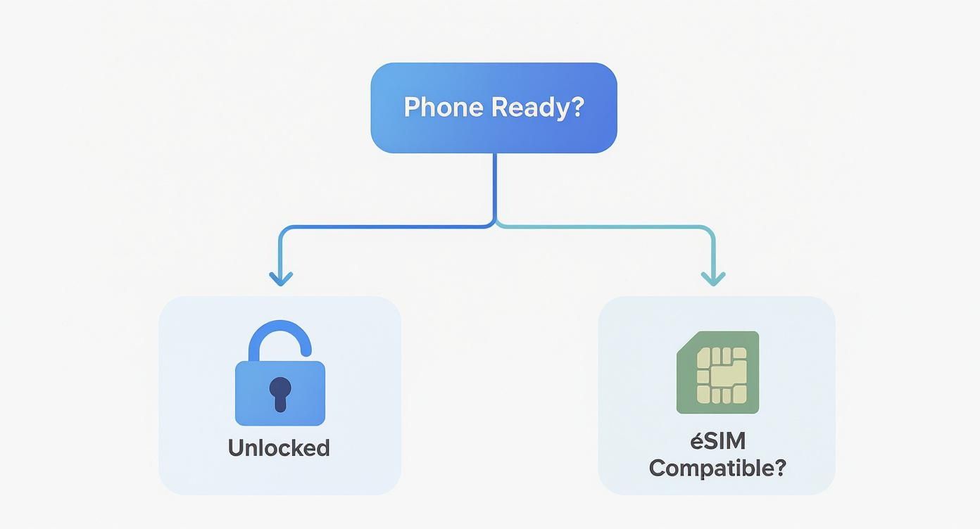 Infographic about how to use phone internationally