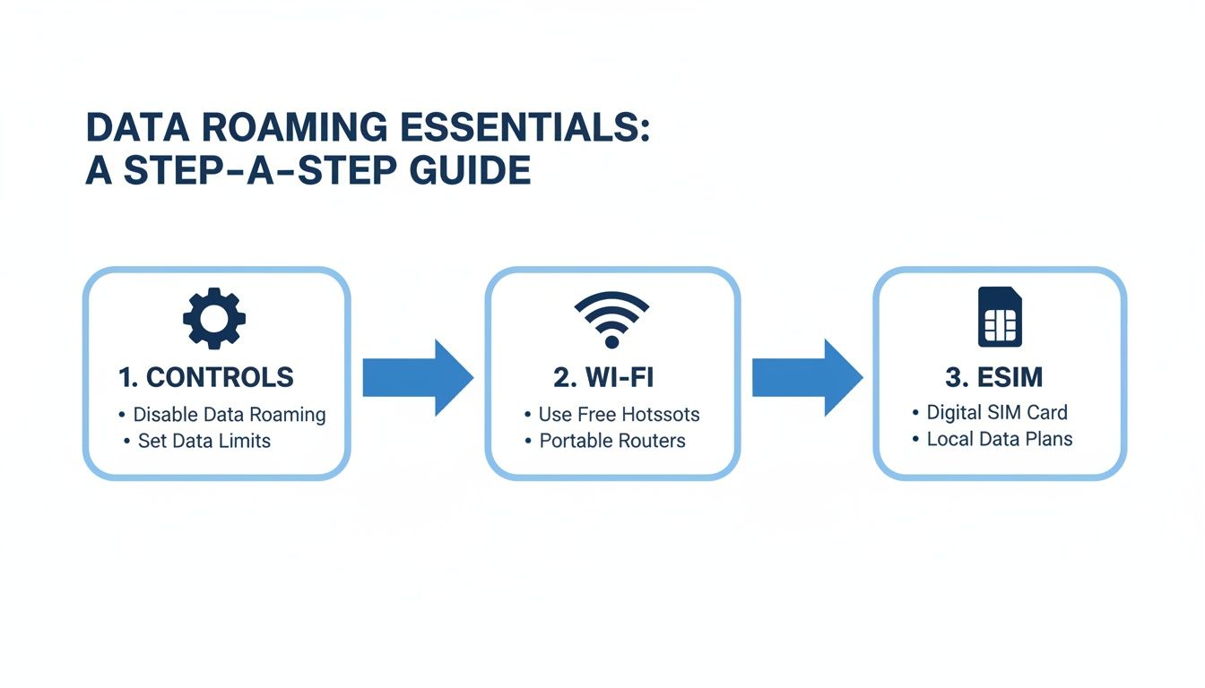 Infographic about what is data roaming
